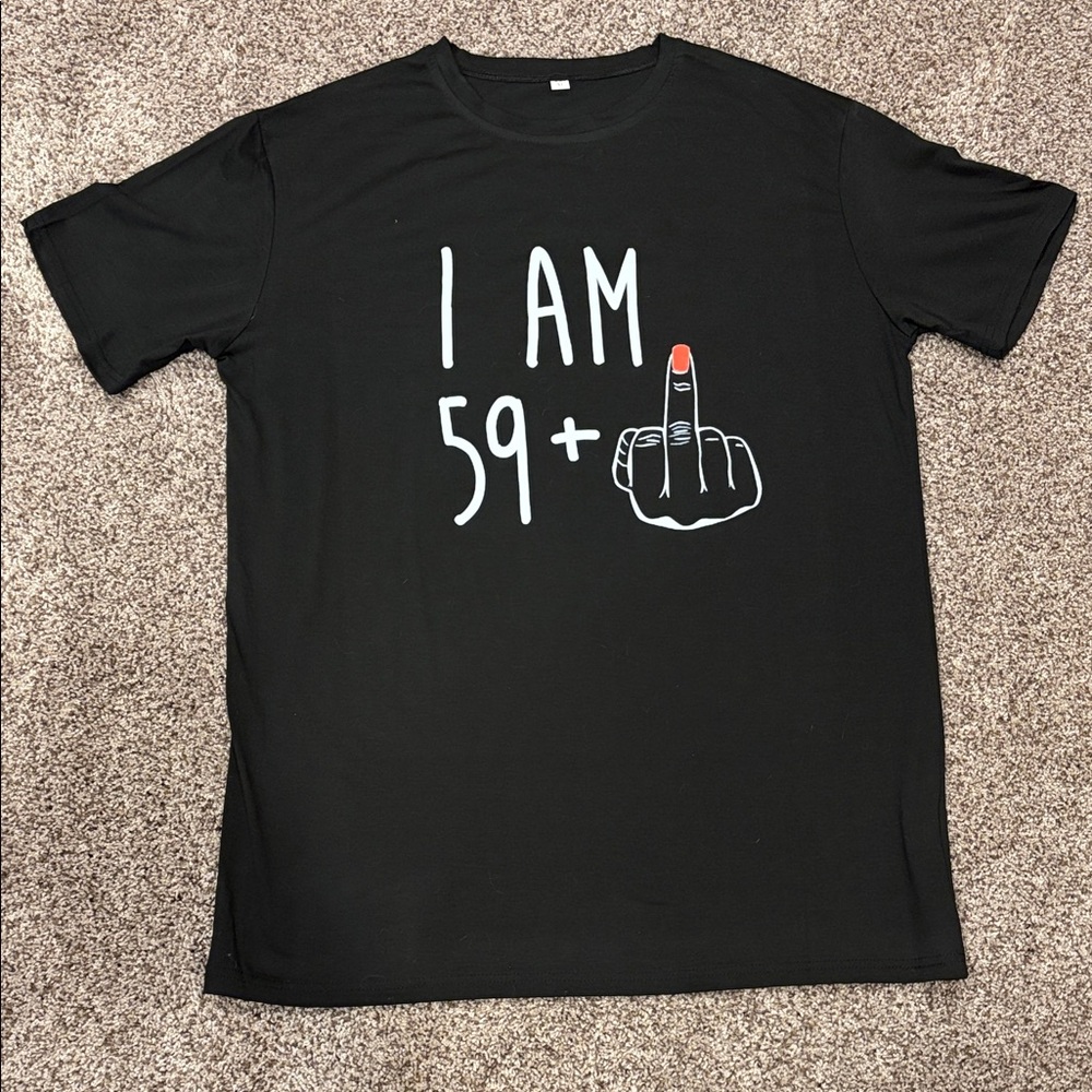 Turning 60 Funny Black Oversized Tee XL